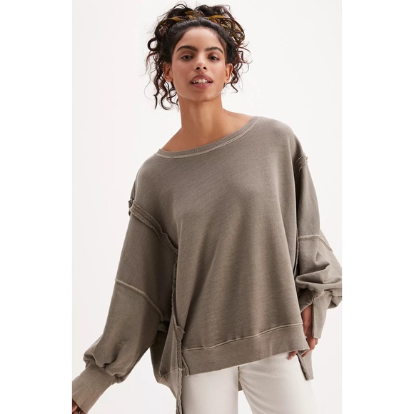 COPY - Re-Stocked - Free people We The Free CAMDEN sweatshirt - Picture 2 of 4